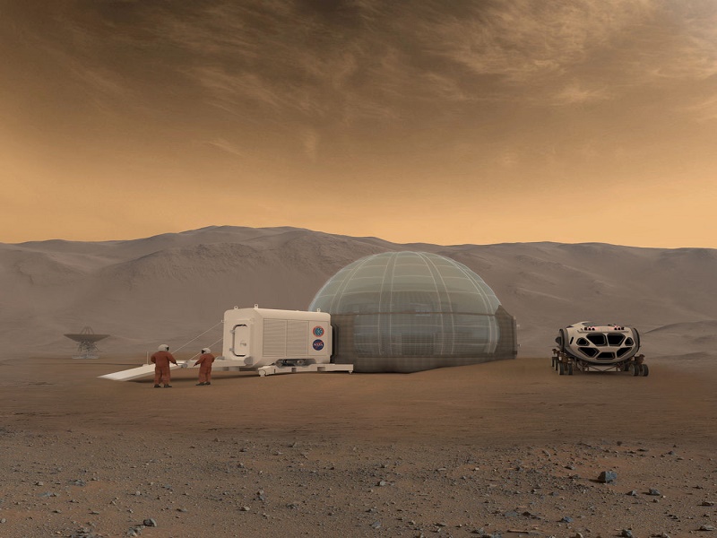 Astronotlar Mars’ta Buzdan Çatıların İçinde Yaşayabilirler