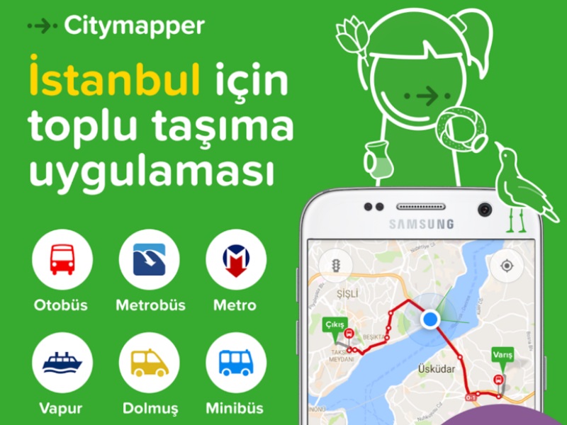 30’dan Fazla Şehirde Hizmet Veren Citymapper İstanbul’da
