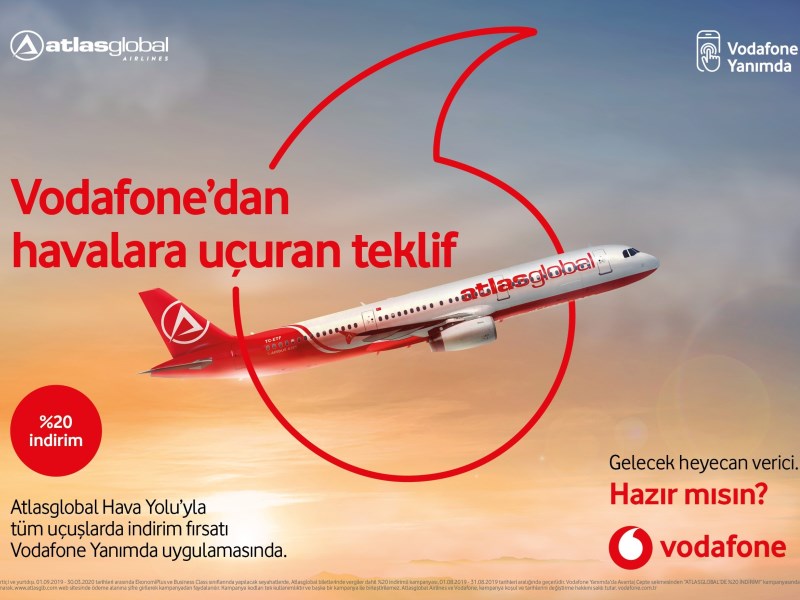 Vodafone’lular Atlasglobal Hava Yolları ile İndirimli Uçacak