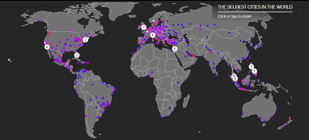 Cities Ranked by Selfies  Where Are the Most Selfies Taken    TIME